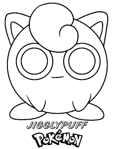 Pokemon Jigglypuff coloring page to print and free download