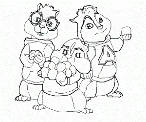 6 Alvin and the Chipmunks Coloring Page