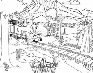 Thomas And Friends Across The Mountains Coloring For Kids - Thomas