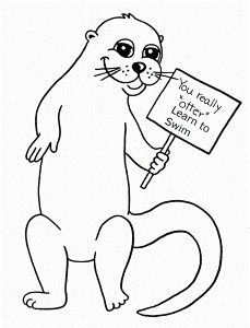 Viewing Gallery For Otter Coloring Page 100818 River Otter
