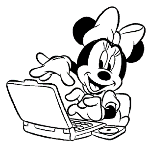 christmas minnie Colouring Pages