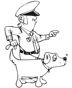 Police Officer Colouring Sheet - Police Coloring Pages : iKids