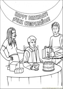 Coloring Pages Happy Birthday Peter Parker (Cartoons > Spiderman