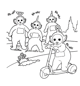 telly tubbies Colouring Pages (page 3)