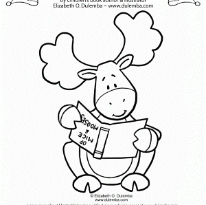 Funny Moose Coloring Pages - Kids Colouring Pages