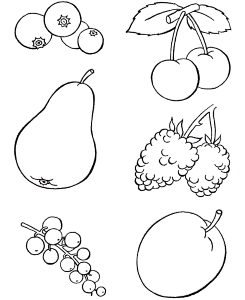 latest coloring pages of mix fruits for preschoolers - Coloring Point