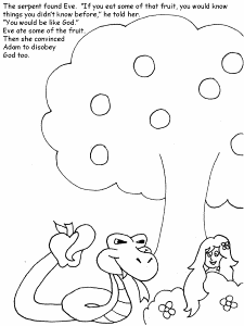 Coloring Pages Plus :: Adam and Eve Coloring Pages
