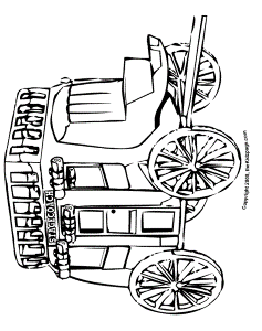 Old West Stage Coach - Free Coloring Pages for Kids - Printable