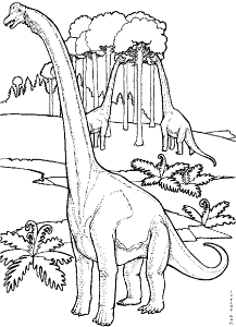 stampa, colora e scarica gratis immagini e disegni di Dinosauri