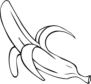 Banana coloring page | Activities for elders