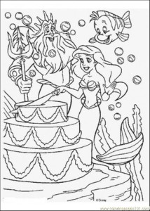 Coloring Pages A Party For Ariel (Cartoons > The Little Mermaid