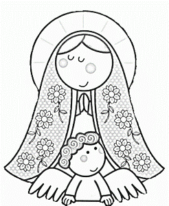 Virgin Of Guadalupe coloring pages virgencita our lady of