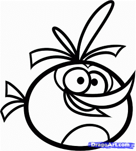 draw angry birds Colouring Pages
