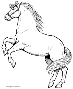 Coloring Pages Of Horses For Kids 346 | Free Printable Coloring Pages