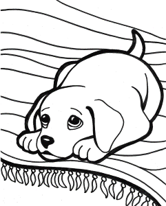 Puppies Who Are Starving Coloring Page - Puppies Coloring Pages