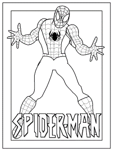 home printable coloring pages spiderman page back