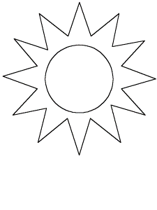 Simple Shapes Sun Coloring Pages