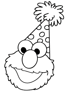 Birthday Elmo Coloring Pages 9 | Free Printable Coloring Pages