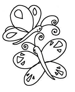 simple shapes coloring pages printable butterflys