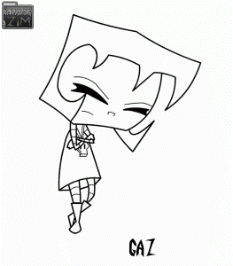 harry Invader Zim Colouring Pages