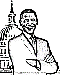 president barack obama coloring pages page