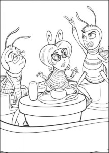 Bee Movie Family Printable Coloring Pages Extra Coloring Page