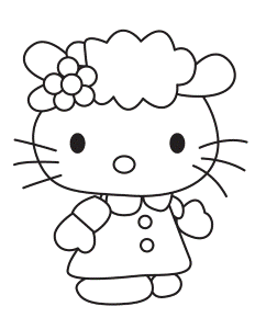 Free Printable Hello Kitty Coloring Pages | HM Coloring Pages | Page 7