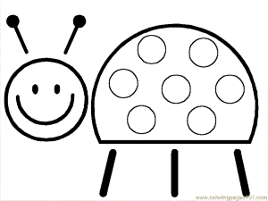 Coloring Pages Smiling Ladbugs (Insects > ladybugs) - free