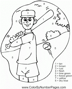 numbers sports Colouring Pages