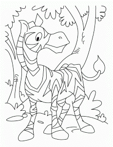 cartoon zebra coloring pages for kids | Great Coloring Pages