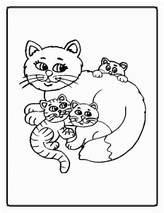 Cat nad kitten Coloring Pages | Coloring Pages