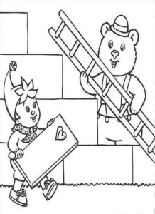 Noddy Building Someting Coloring Page Coloringplus 128234 Building