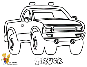 American Pickup Truck Coloring Sheet | Free | Truck | YesColoring