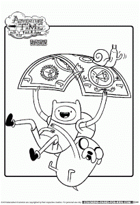 Adventure Time Coloring Page - Finn and Jake