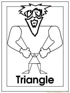 Coloring Pages B Triangle (Architecture > Shapes) - free printable
