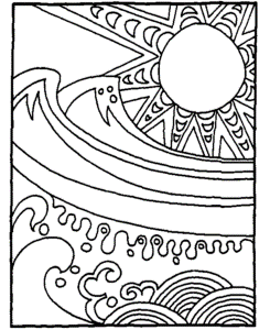 ocean wave Colouring Pages