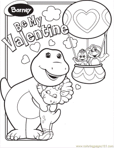 Barney Coloring Pages Cake Ideas and Designs