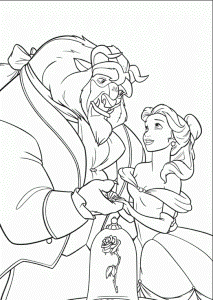 Beauty And The Beast Coloring Book Printouts - Beauty And Beast
