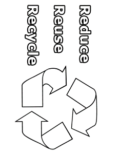 Reduce Reuse Recycle Coloring Pages - Free Printable Coloring