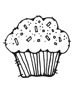 A Very Pretty Cupcake Coloring Pages - Cookie Coloring Pages
