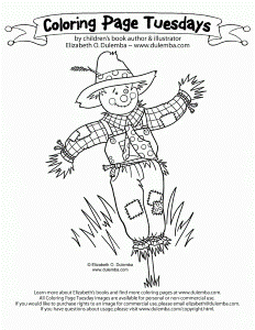 Cute Scarecrow Coloring Pages Images & Pictures - Becuo