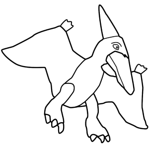 Pterodactyl - Coloring Page (