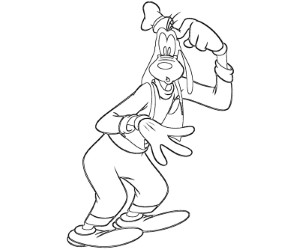 10 Goofy Coloring Page