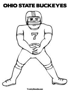 Ohio State Buckeyes Coloring Page Player Twisty Noodle 685x886px
