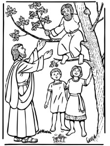 Jesus And Zacchaeus Coloring Pages