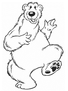 BLUE BEAR Colouring Pages