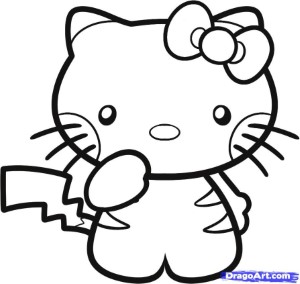 How to Draw Pikachu Hello Kitty, Step by Step, Characters, Pop