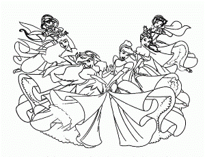 Download Six Charming Princesses Around The World Disney Coloring