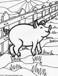 Printable Pig Coloring Page Ace Images 230961 Pig Coloring Pages