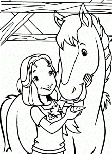 Download Amy And Her Favorite Horse Holly Hobbie Coloring Pages Or